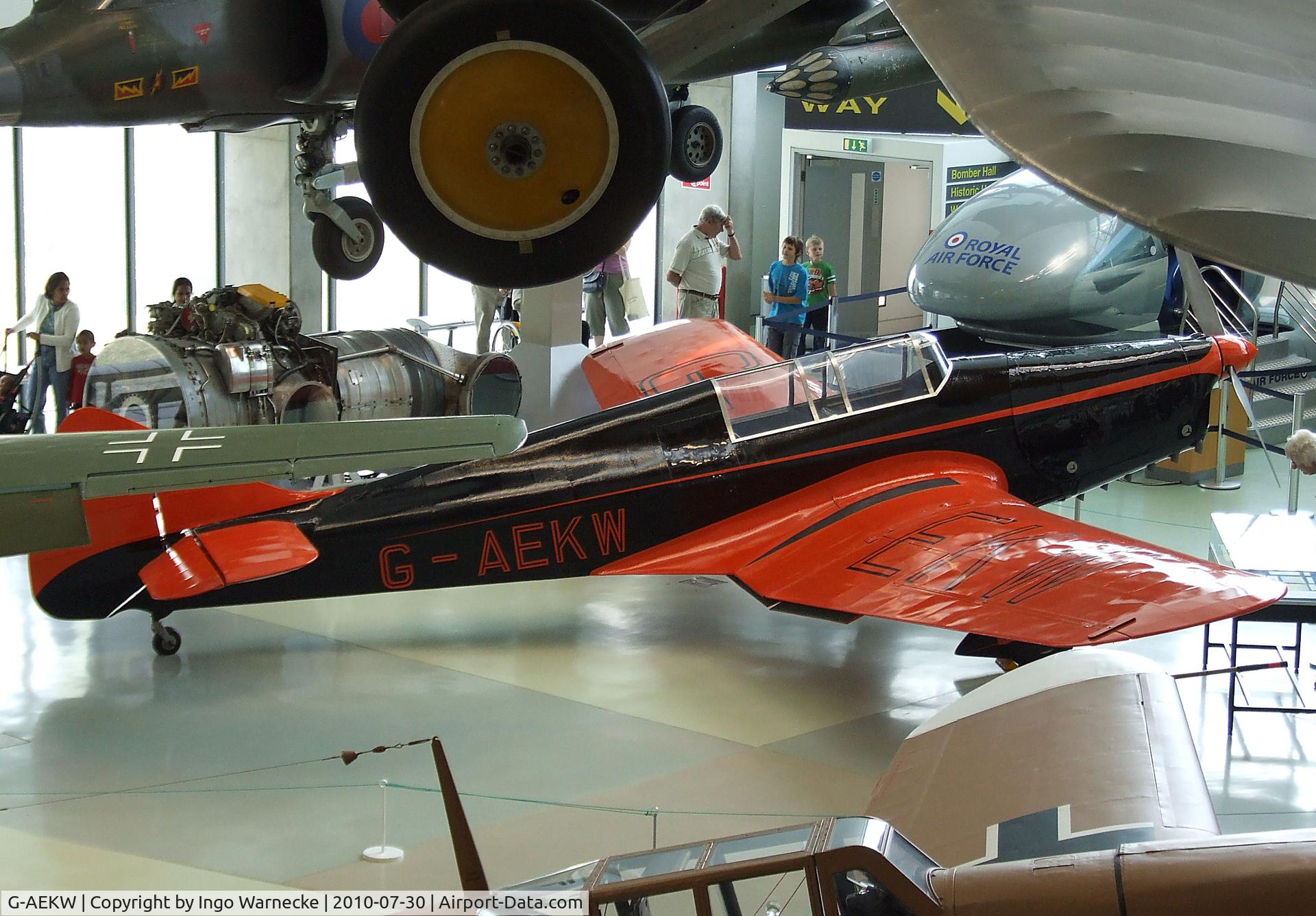 G-AEKW, Miles M12 Mohawk C/N 298, Miles M.12 Mohawk at the RAF Museum, Hendon