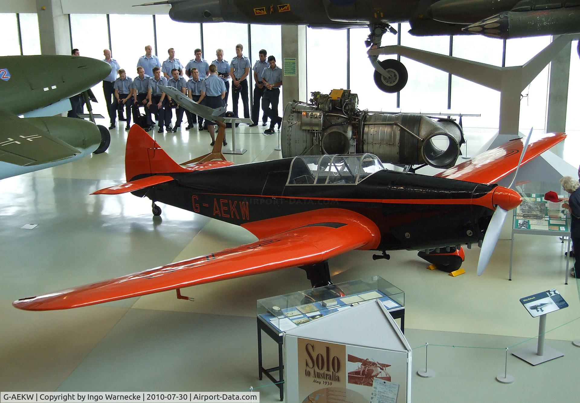 G-AEKW, Miles M12 Mohawk C/N 298, Miles M.12 Mohawk at the RAF Museum, Hendon
