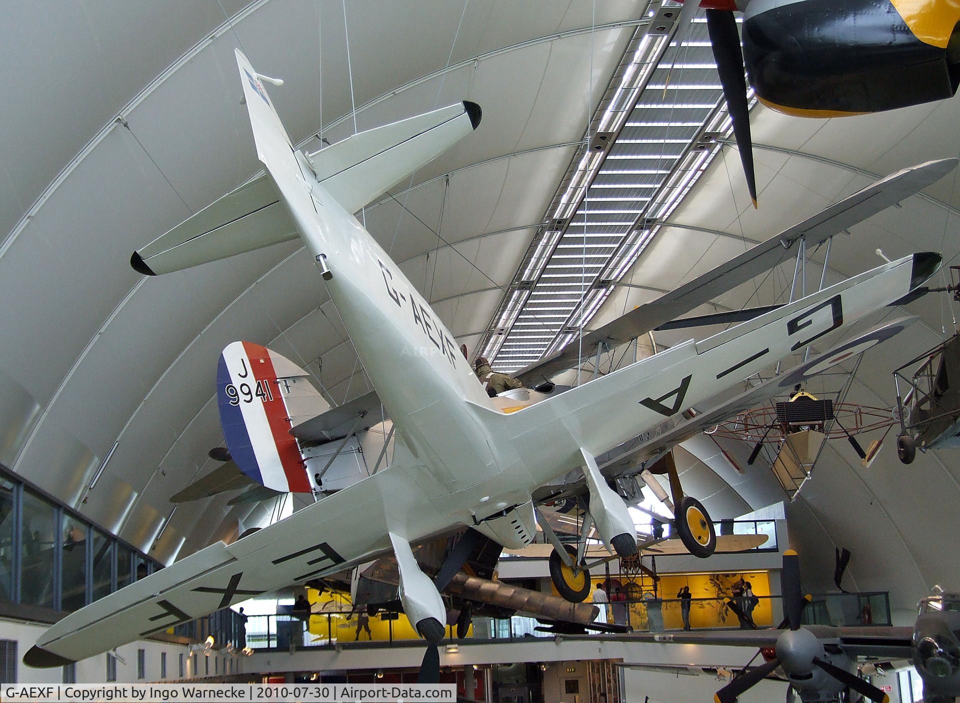 G-AEXF, Percival E-2H Mew Gull (replica) C/N Not found G-AEXF, Percival P-6 Mew Gull (E2H) replica at the RAF Museum, Hendon