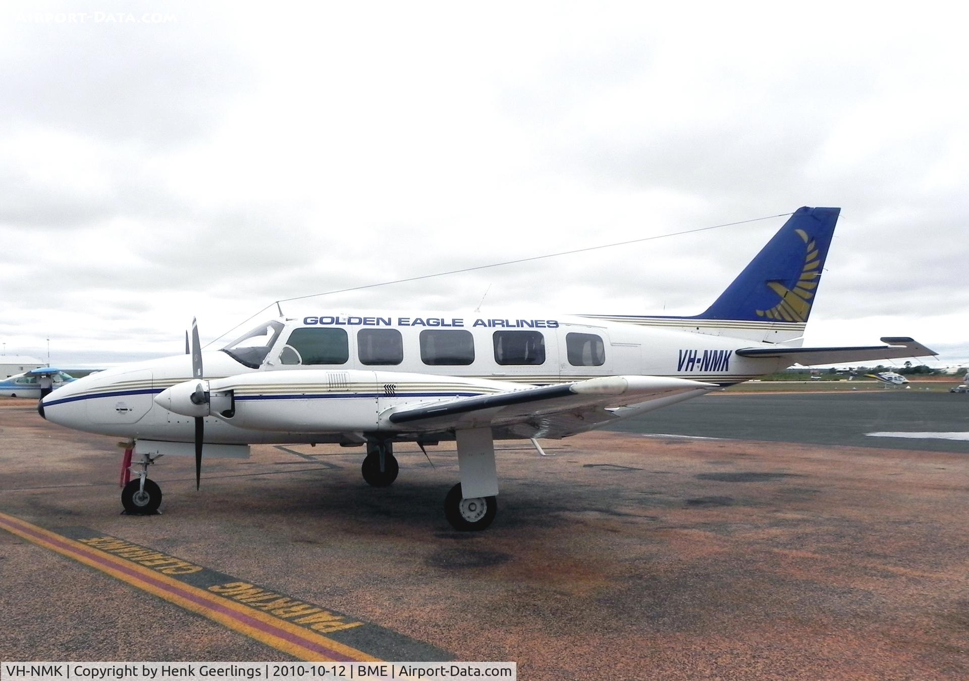 VH-NMK, 1981 Piper PA-31-350 Chieftain C/N 31-8152163, Golden Eagle Airlines , Broome