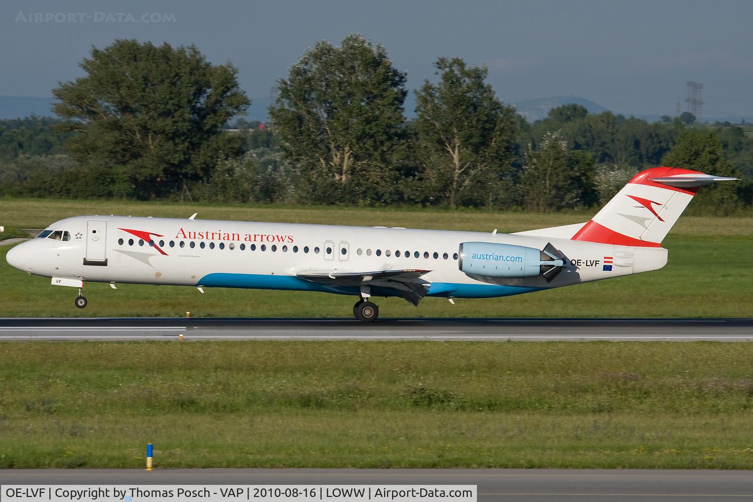 OE-LVF, 1993 Fokker 100 (F-28-0100) C/N 11483, Austrian Arrows