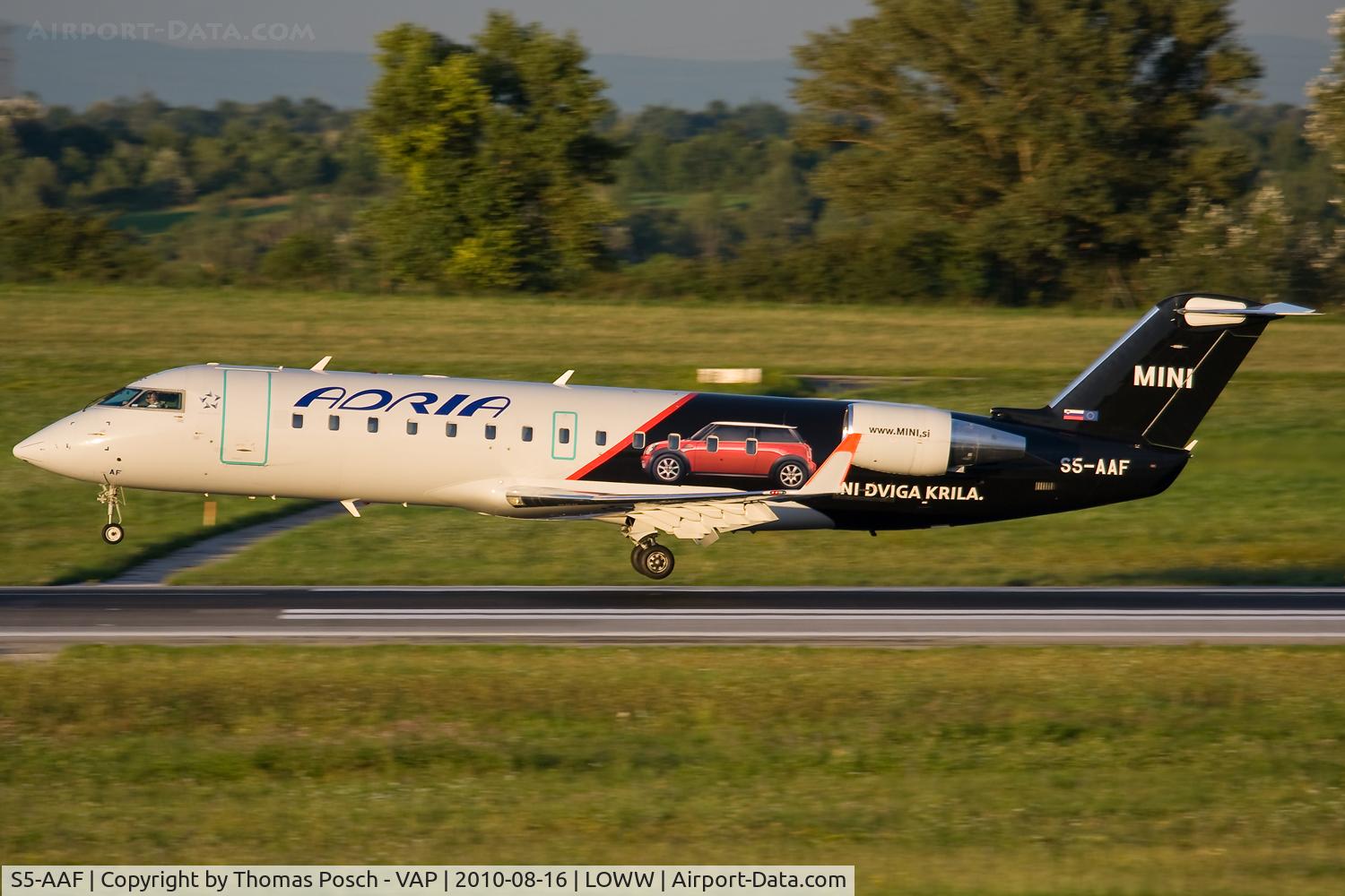 S5-AAF, 1998 Canadair CRJ-200LR (CL-600-2B19) C/N 7272, Adria Airways