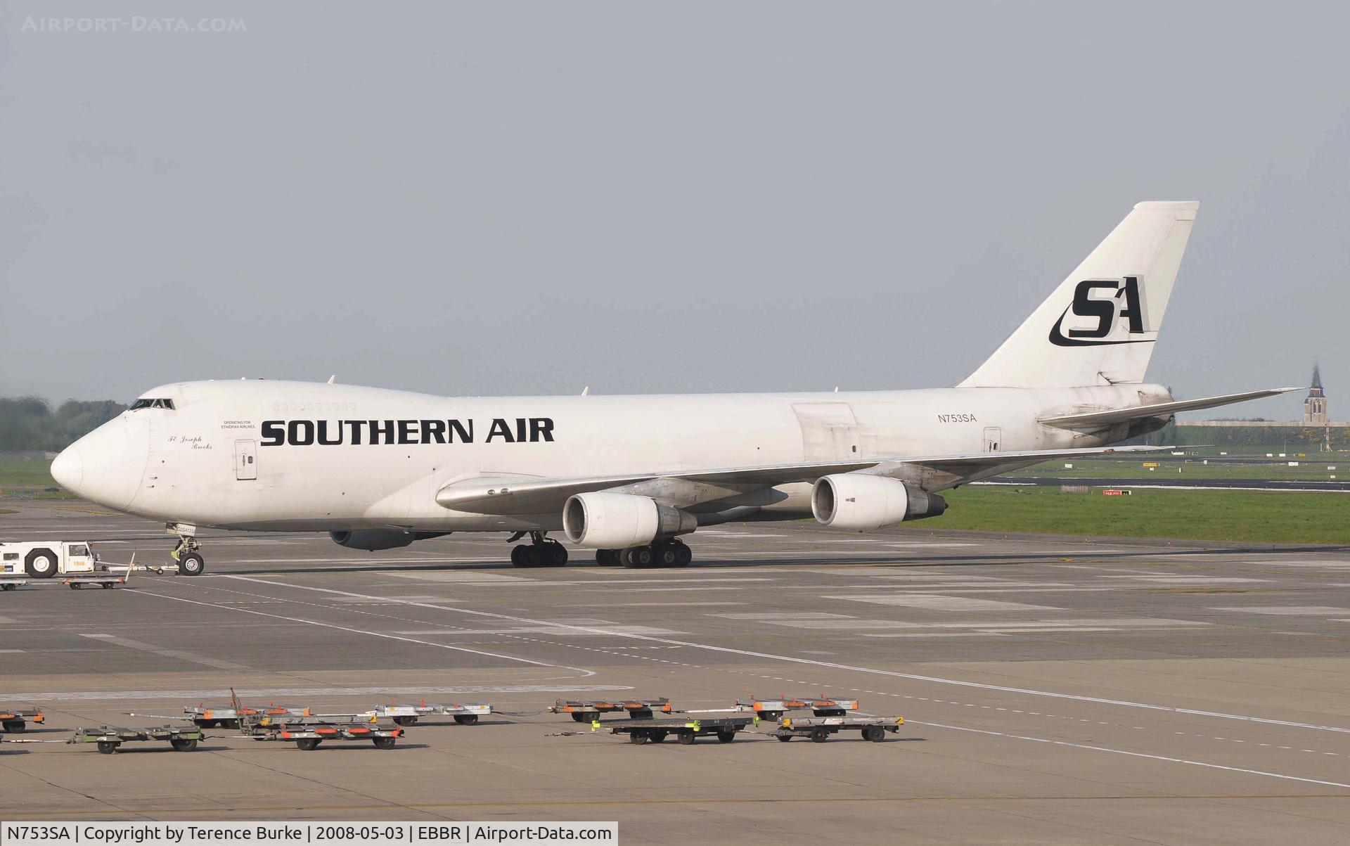 N753SA, 1979 Boeing 747-228F C/N 21787, Push Back, Brussels