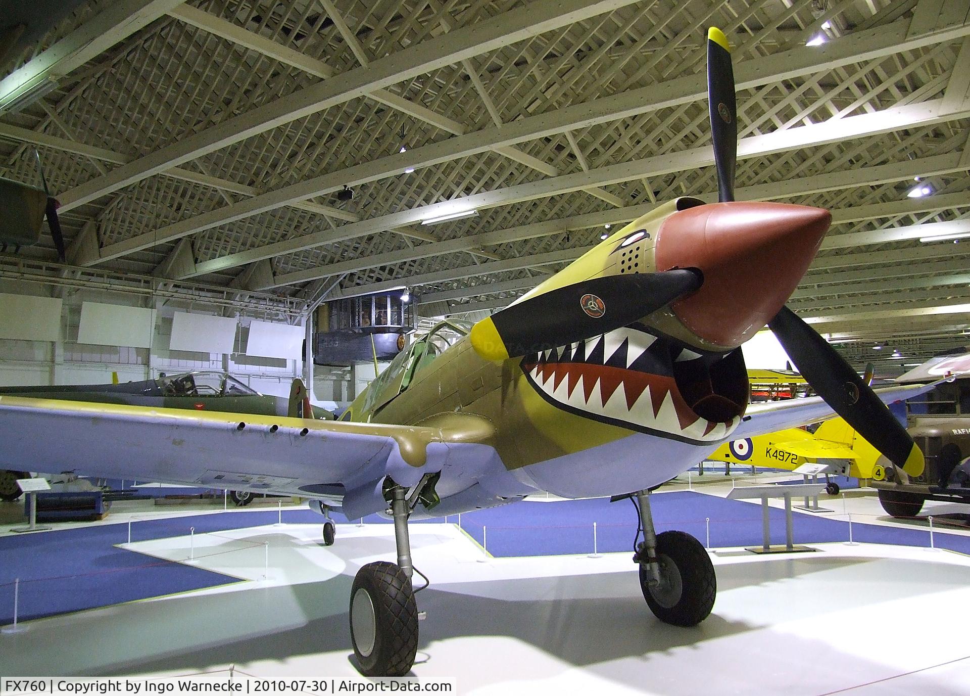 FX760, Curtiss Kittyhawk IV C/N 33840, Curtiss P-40N-15-CU Warhawk at the RAF Museum, Hendon