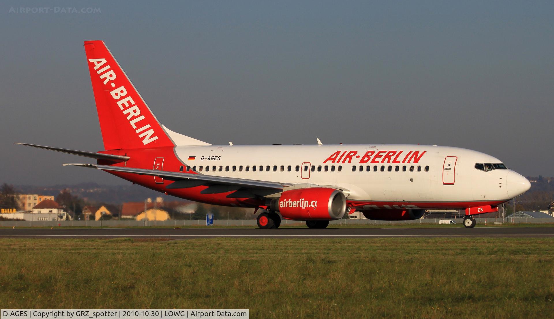 D-AGES, 1998 Boeing 737-75B C/N 28108, nice light!