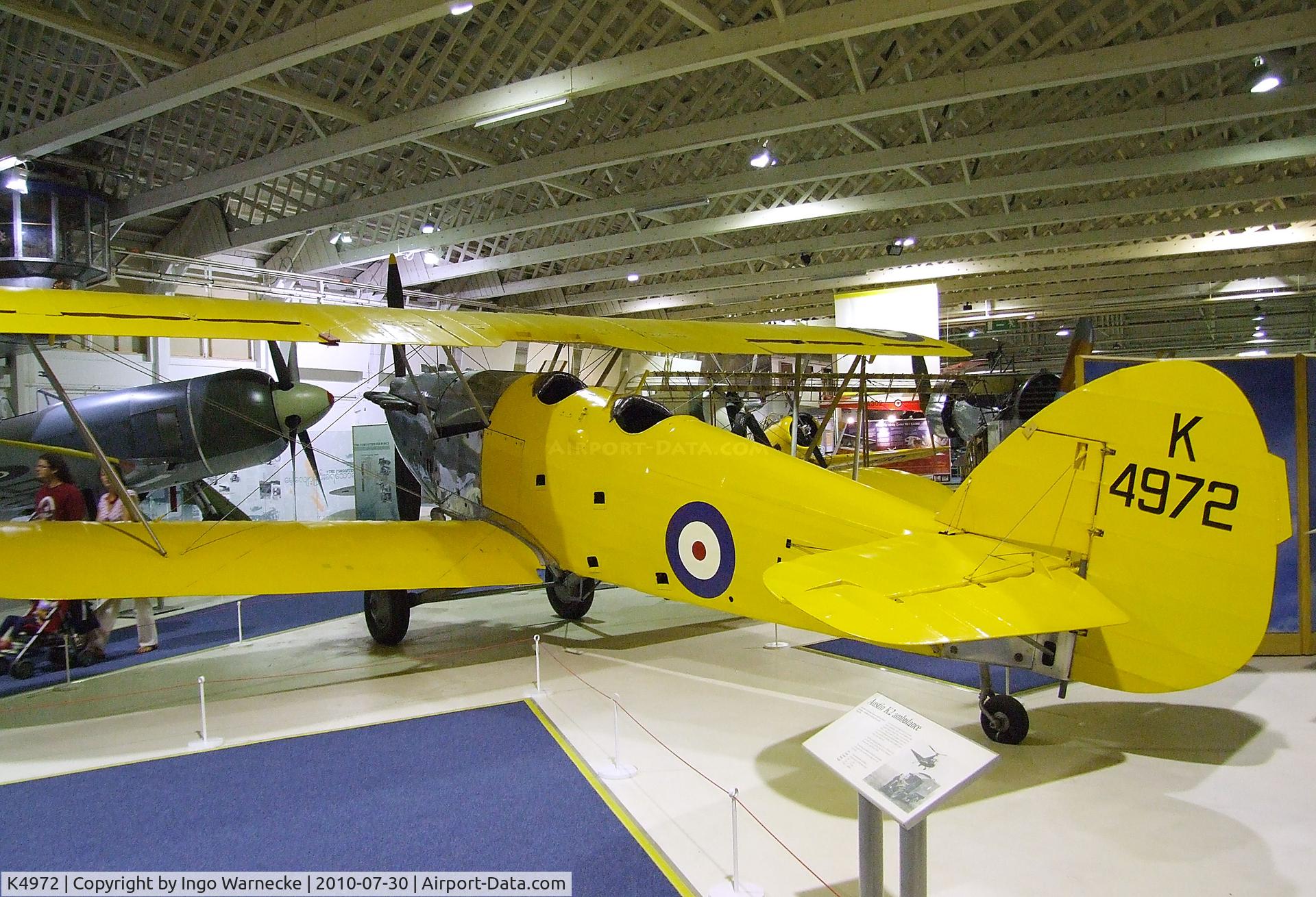 K4972, 1935 Hawker Hart Trainer II C/N 4261, Hawker Hart II trainer at the RAF Museum, Hendon