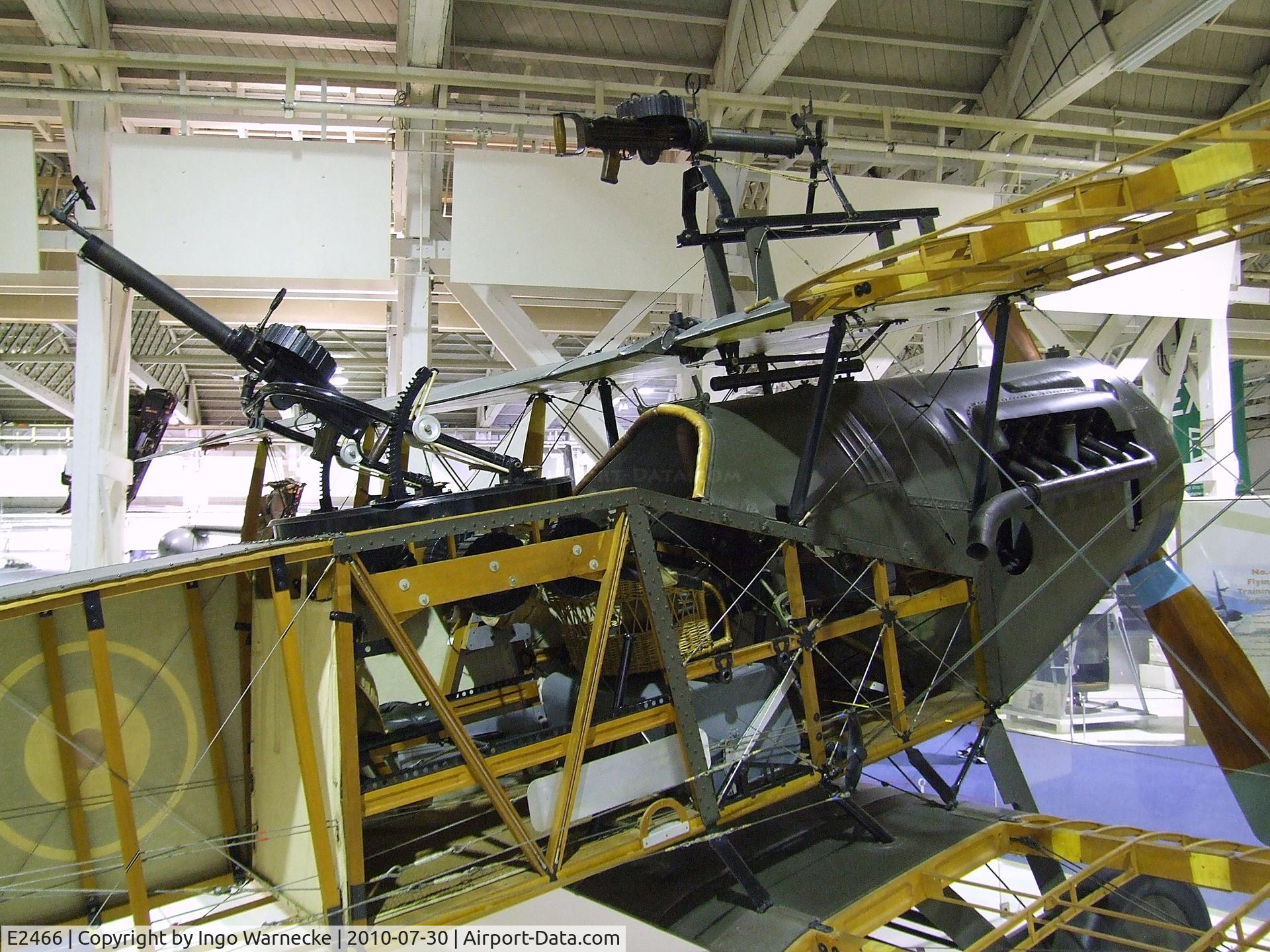 E2466, Bristol F.2B Fighter C/N Composite, Bristol F.2B Fighter (minus starboard outer skin) at the RAF Museum, Hendon