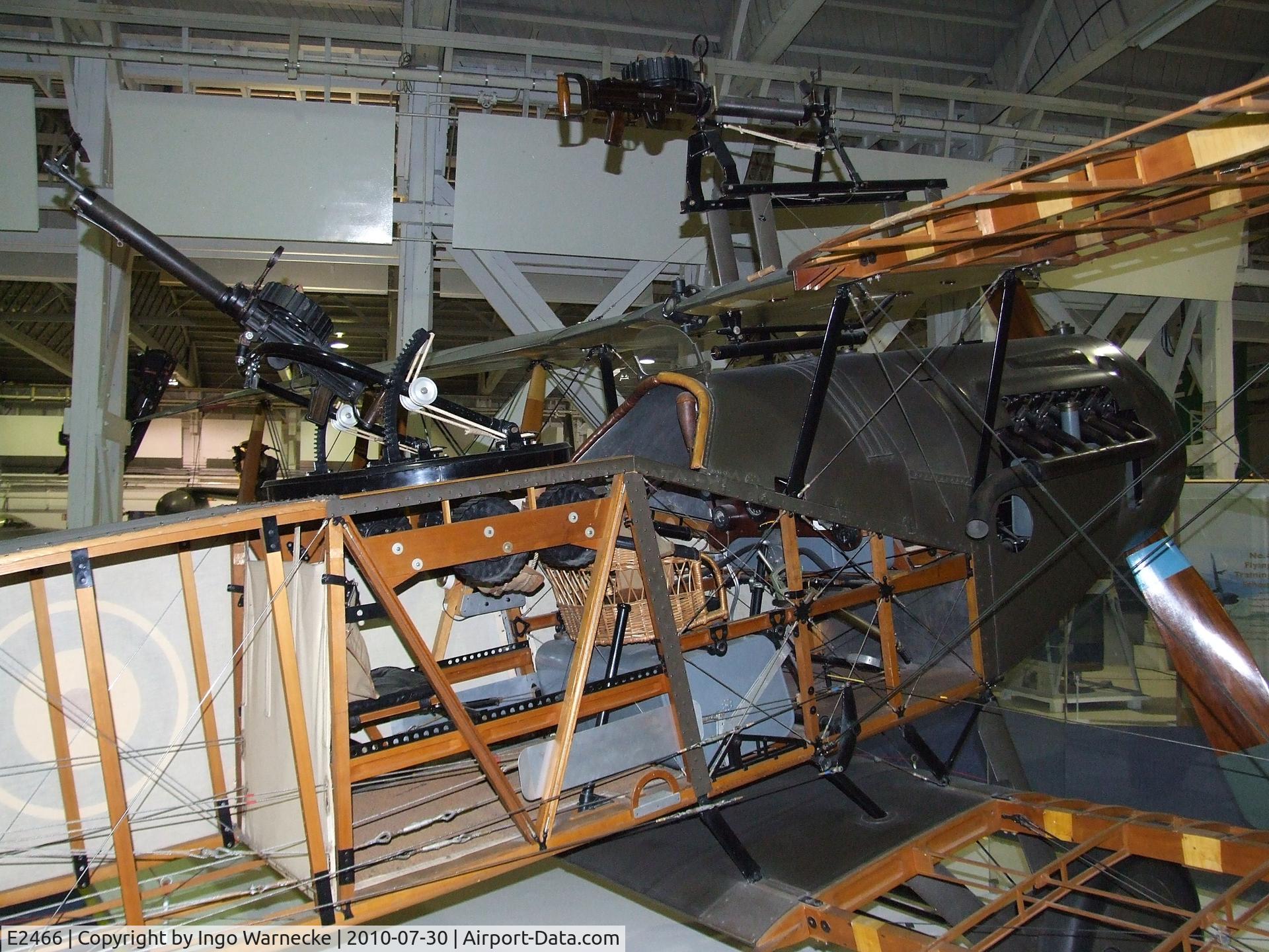 E2466, Bristol F.2B Fighter C/N Composite, Bristol F.2B Fighter (minus starboard outer skin) at the RAF Museum, Hendon