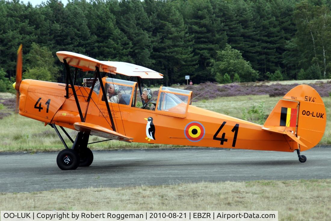 OO-LUK, Stampe-Vertongen SV-4B C/N 1183, Oostmalle Fly in 21-08-2010.Painted as V-42 its former Belgian Air Force colours.