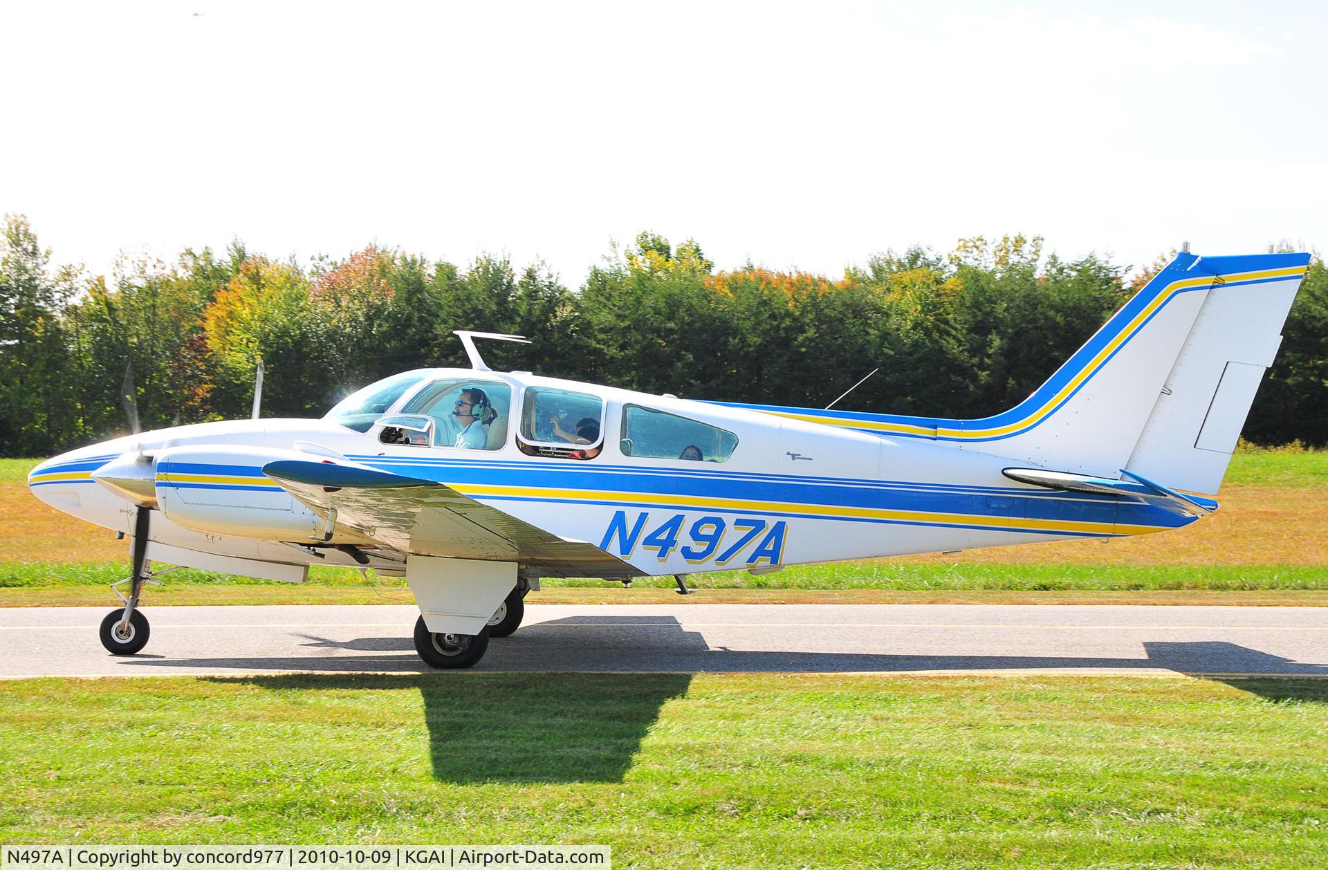N497A, 1968 Beech D55 Baron C/N TE-547, 10/9/2010
