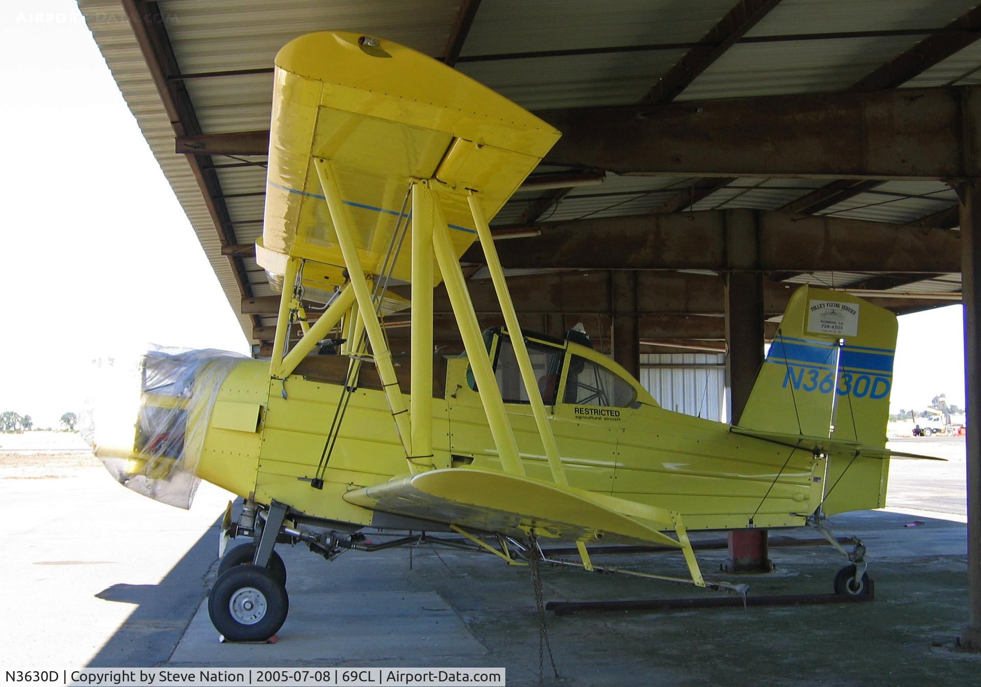 N3630D, 1984 Schweizer Aircraft Corp G-164B C/N 756B, Tolles Flying Service 1984 G-164B Ag-Cat at Growers AS for maintenance (no engine)