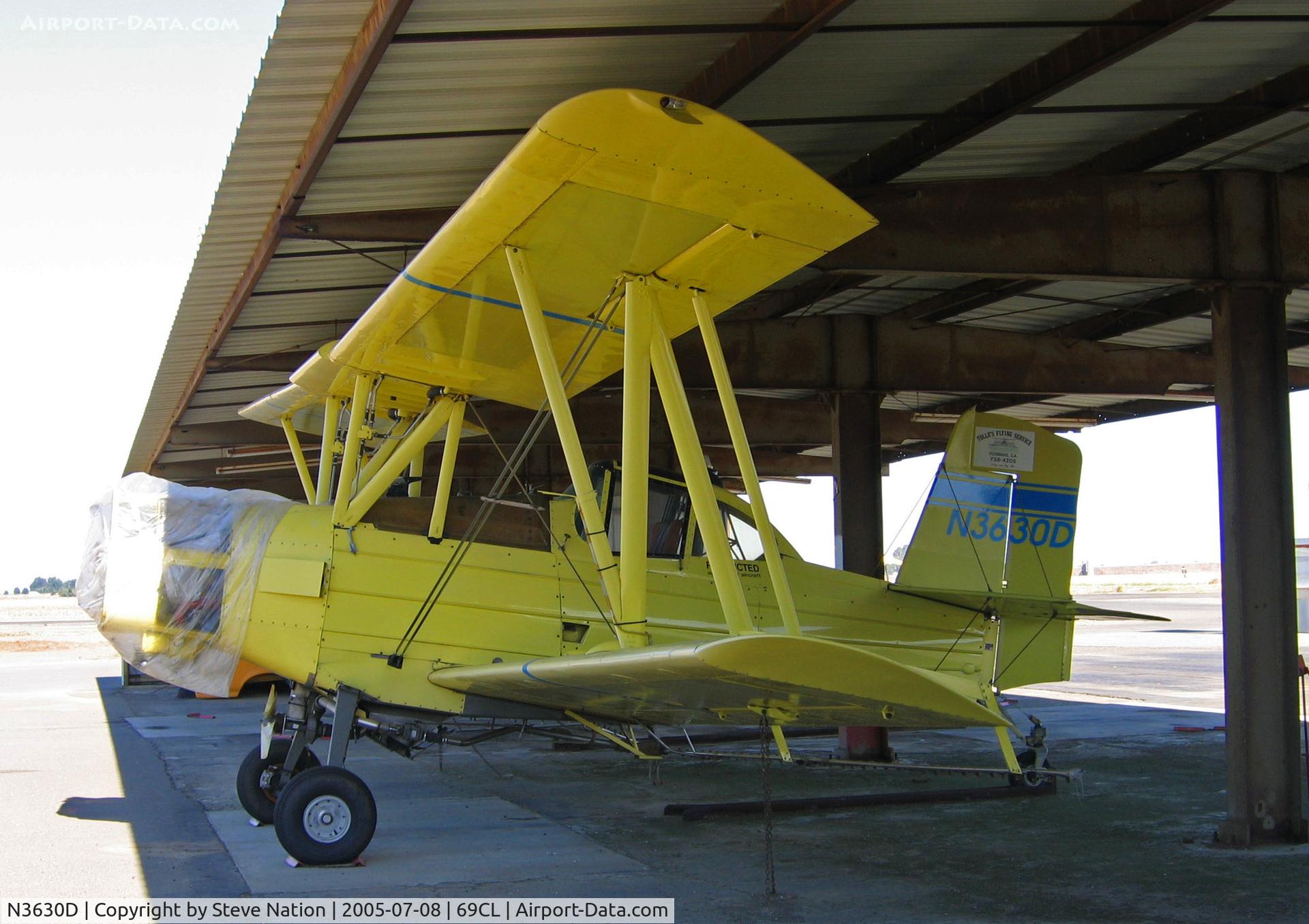 N3630D, 1984 Schweizer Aircraft Corp G-164B C/N 756B, Tolles Flying Service 1984 G-164B Ag-Cat at Growers AS for maintenance (no engine)