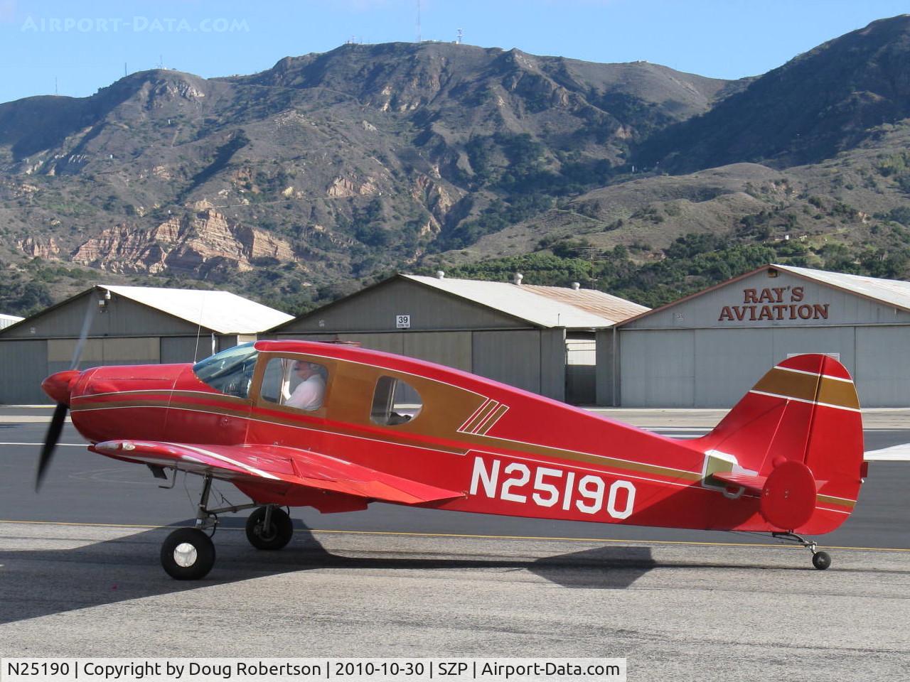 N25190, 1940 Bellanca 14-9 C/N 1011, 1940 Bellanca 14-9 CRUISAIR JUNIOR, Lycoming O&VO-360 180 Hp conversion from orig. Ken-Royce LeBlond 90 Hp radial, Now 4 place, dual sticks conversion from control wheels, Standard class despite FAA erroneous listing, taxi