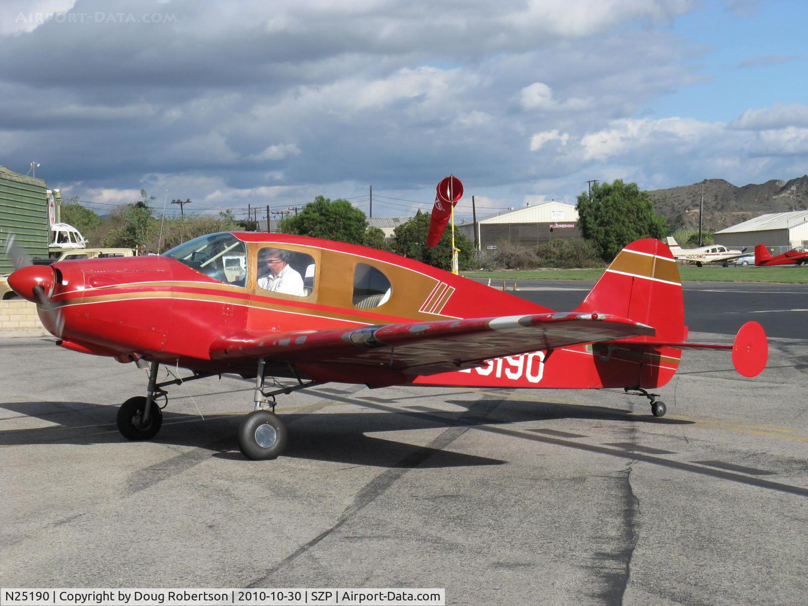 N25190, 1940 Bellanca 14-9 C/N 1011, 1940 Bellanca 14-9 CRUISAIR JUNIOR, Lycoming O&VO-360 180 Hp conversion-original Ken-Royce LeBlond 90 Hp radial, Design & first prod. in 1939 by Giuseppe Bellanca was first light aircraft with retractible gear. Read my Bellanca article-this site.