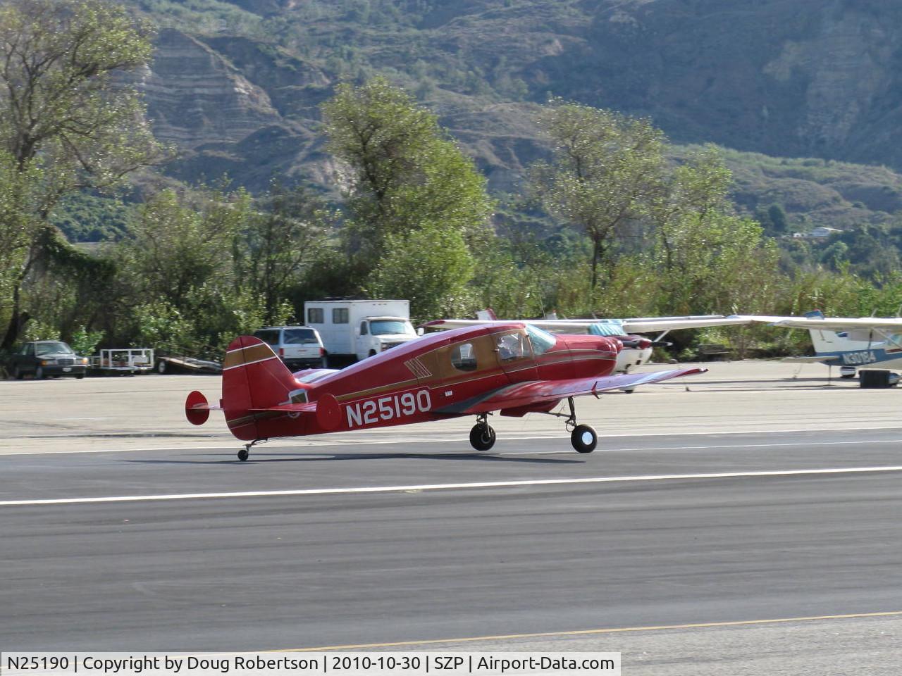 N25190, 1940 Bellanca 14-9 C/N 1011, 1940 Bellanca 14-9 CRUISAIR JUNIOR, Lycoming O&VO-360 180 Hp conversion from original Ken-Royce LeBlond 90 Hp radial, Now 4 place, Standard class, takeoff roll Rwy 22. See my article on early (this one is 70 years old) Bellancas-this site.