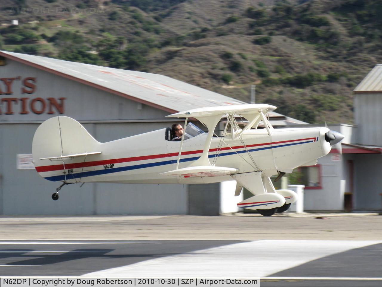 N62DP, 1988 Steen Skybolt C/N KEM 1, Glanville/Glanville STEEN SKYBOLT. Lycoming AEIO-360-B4A 180 Hp aerobatic, landing Rwy 22