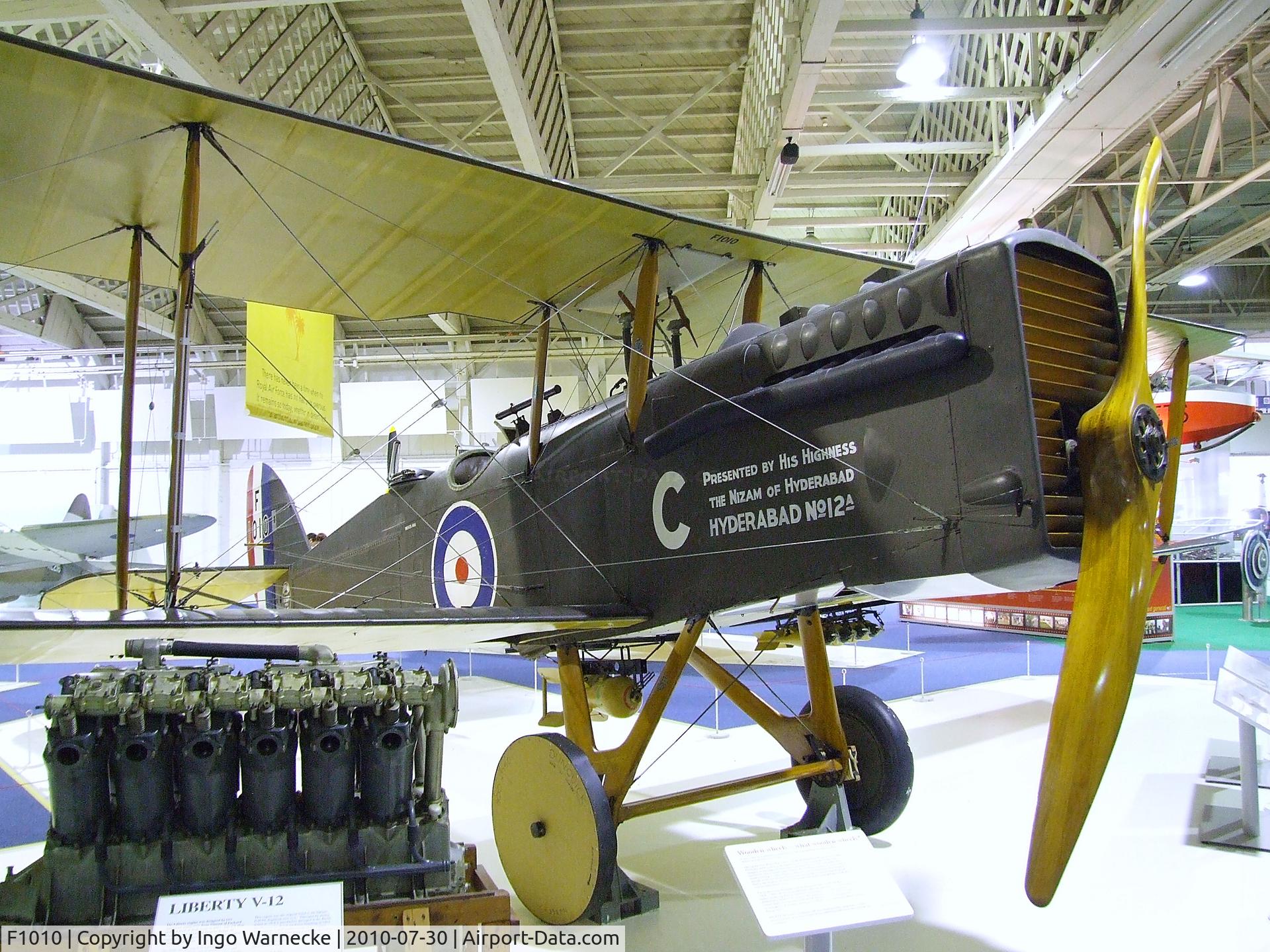 F1010, De Havilland DH-9A C/N WA8459AMA, De Havilland D.H.9A at the RAF Museum, Hendon