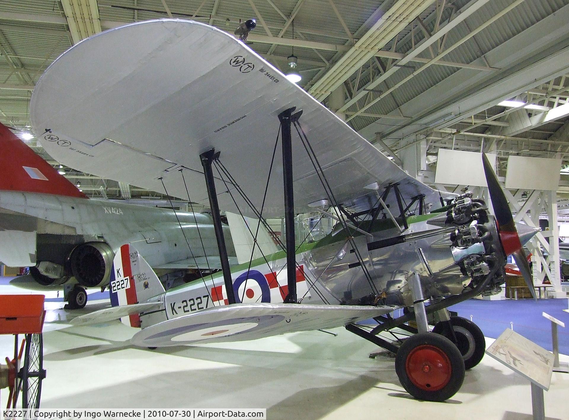 K2227, Bristol 105 Bulldog Mk.2A C/N 7446, Bristol Bulldog Mk IIA at the RAF Museum, Hendon