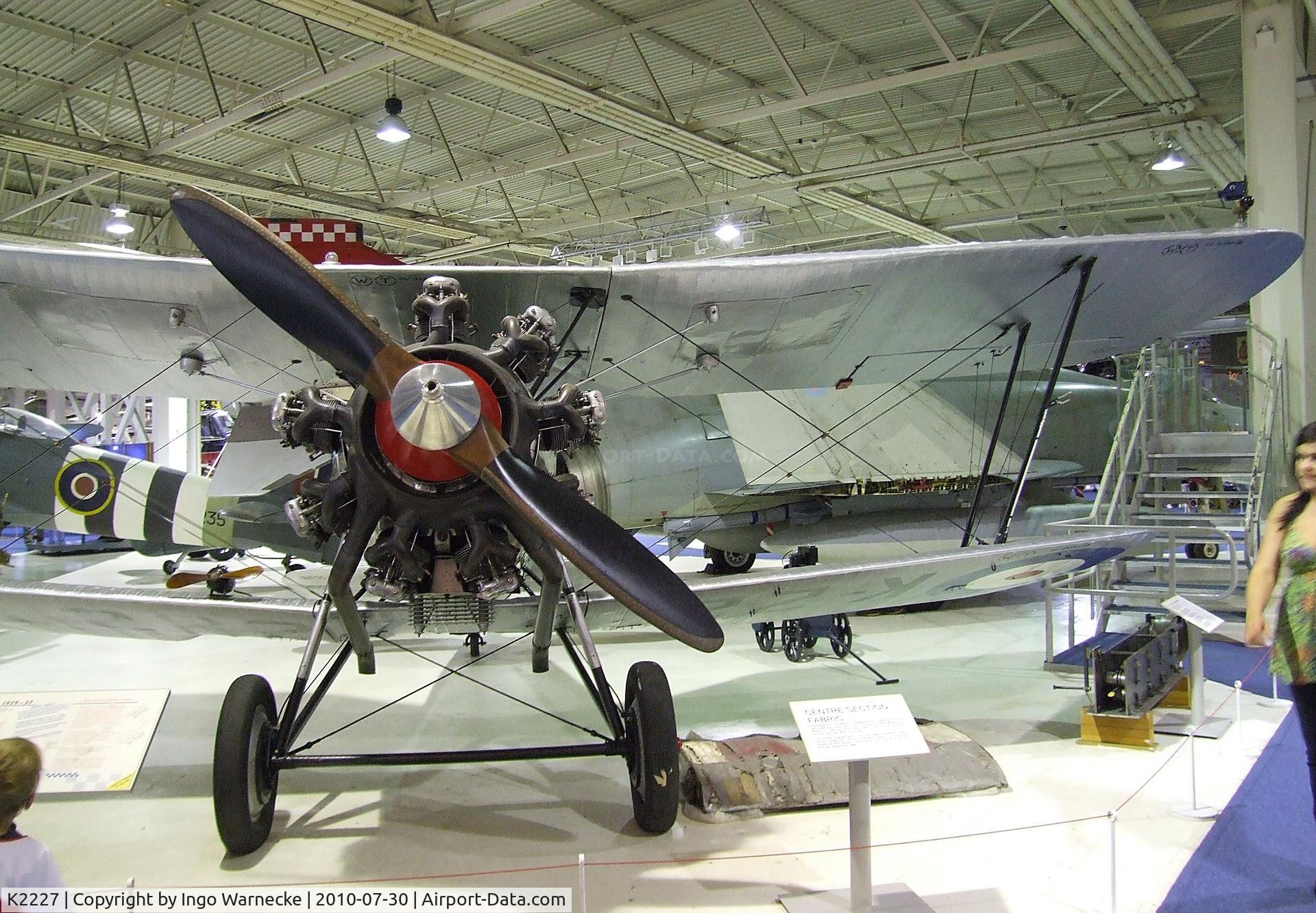 K2227, Bristol 105 Bulldog Mk.2A C/N 7446, Bristol Bulldog Mk IIA at the RAF Museum, Hendon