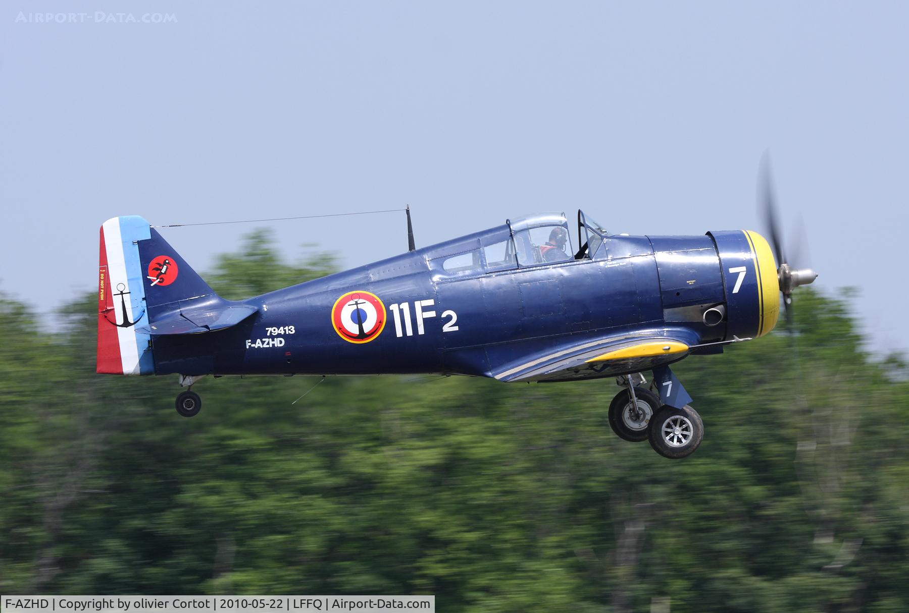 F-AZHD, North American NA-68 C/N SA-30, taking off during the 2010 Ferté Alais airshow
