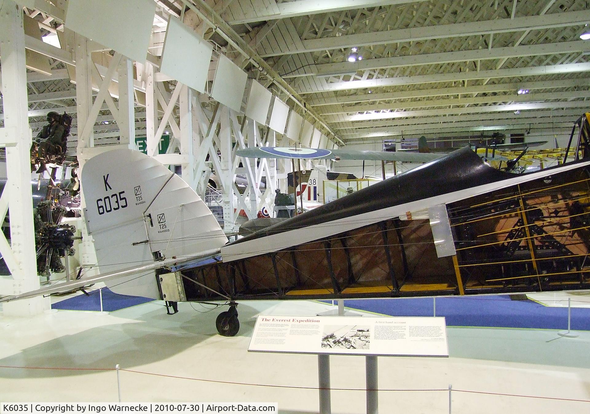 K6035, 1935 Westland Wallace II C/N WA24?2G, Westland Wallace II (minus wings) at the RAF Museum, Hendon
