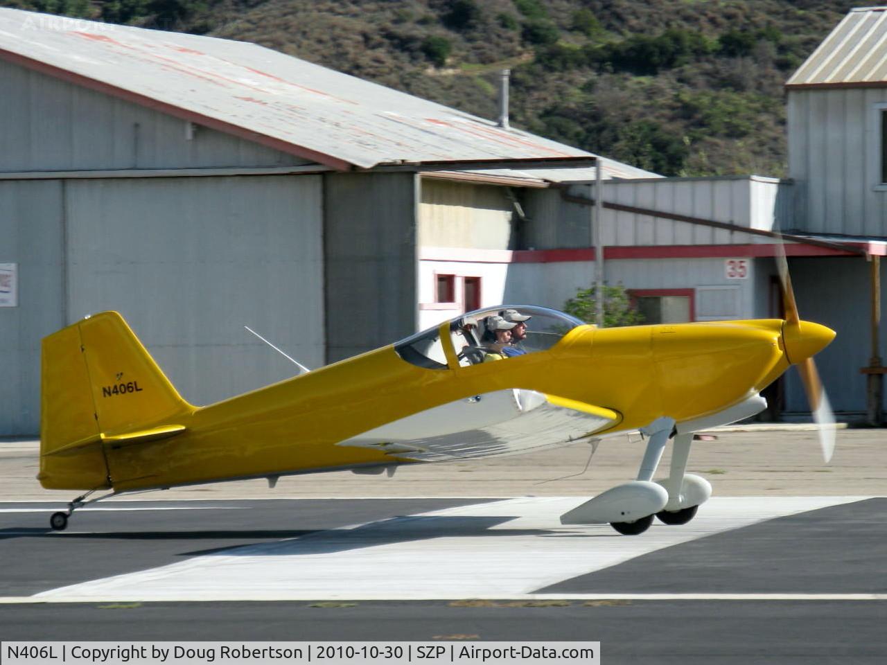 N406L, 2008 Vans RV-6 C/N 936, Provo PROVO 6, Lycoming O-320 160 Hp, takeoff roll Rwy 22