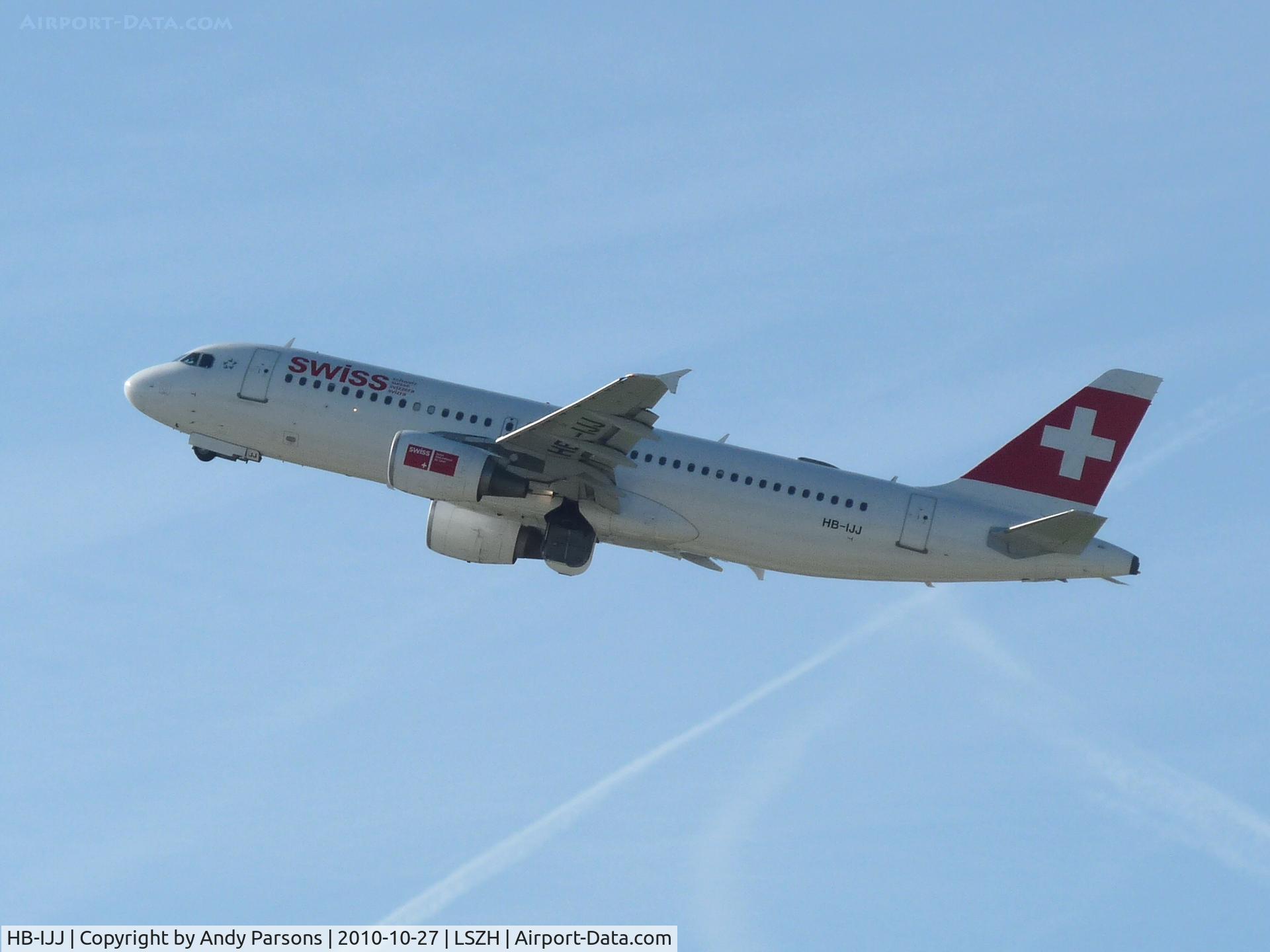 HB-IJJ, 1996 Airbus A320-214 C/N 585, Departing Zurich