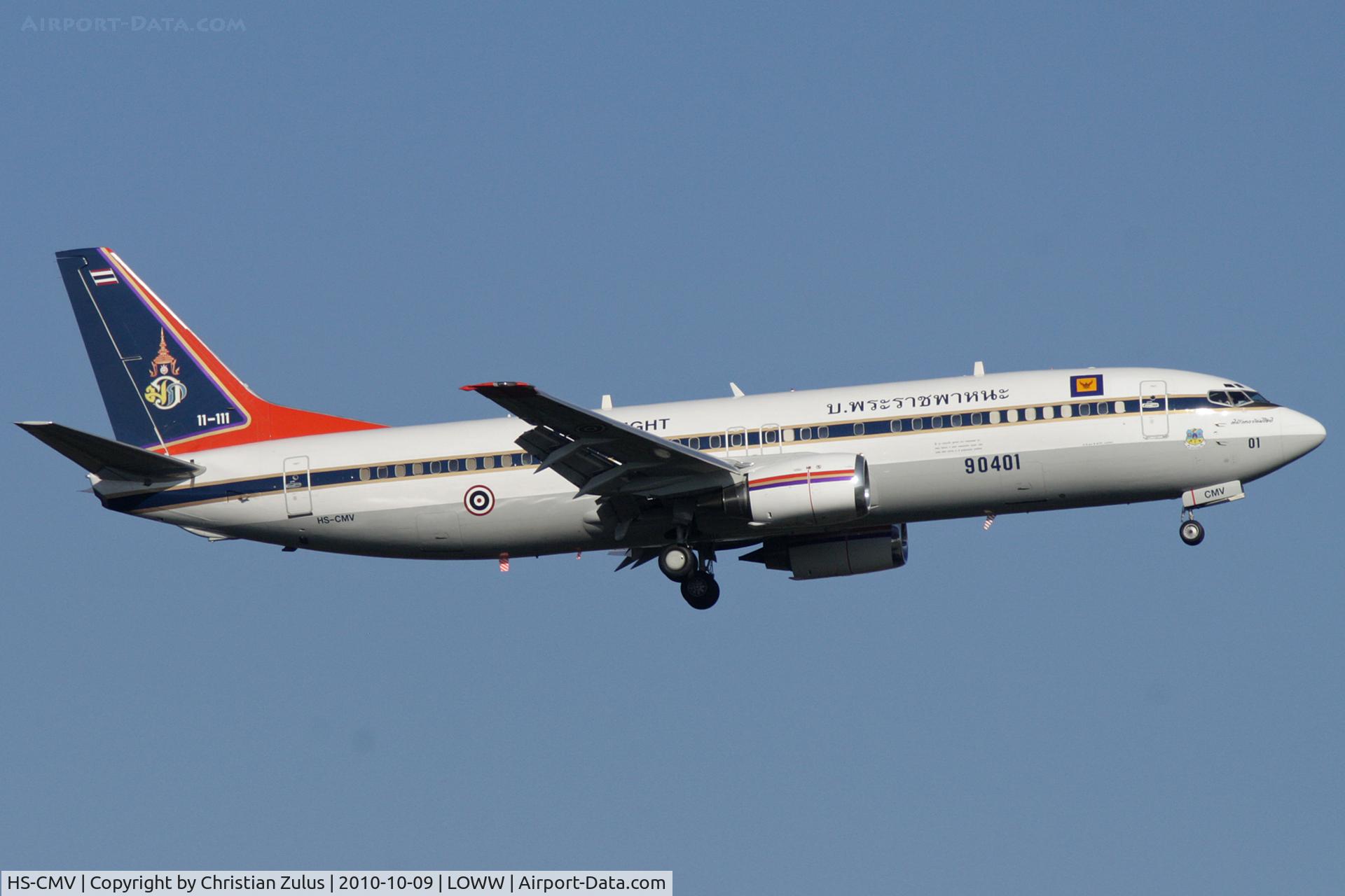 HS-CMV, 1995 Boeing 737-4Z6 C/N 27906, Royal Thai Air Force
