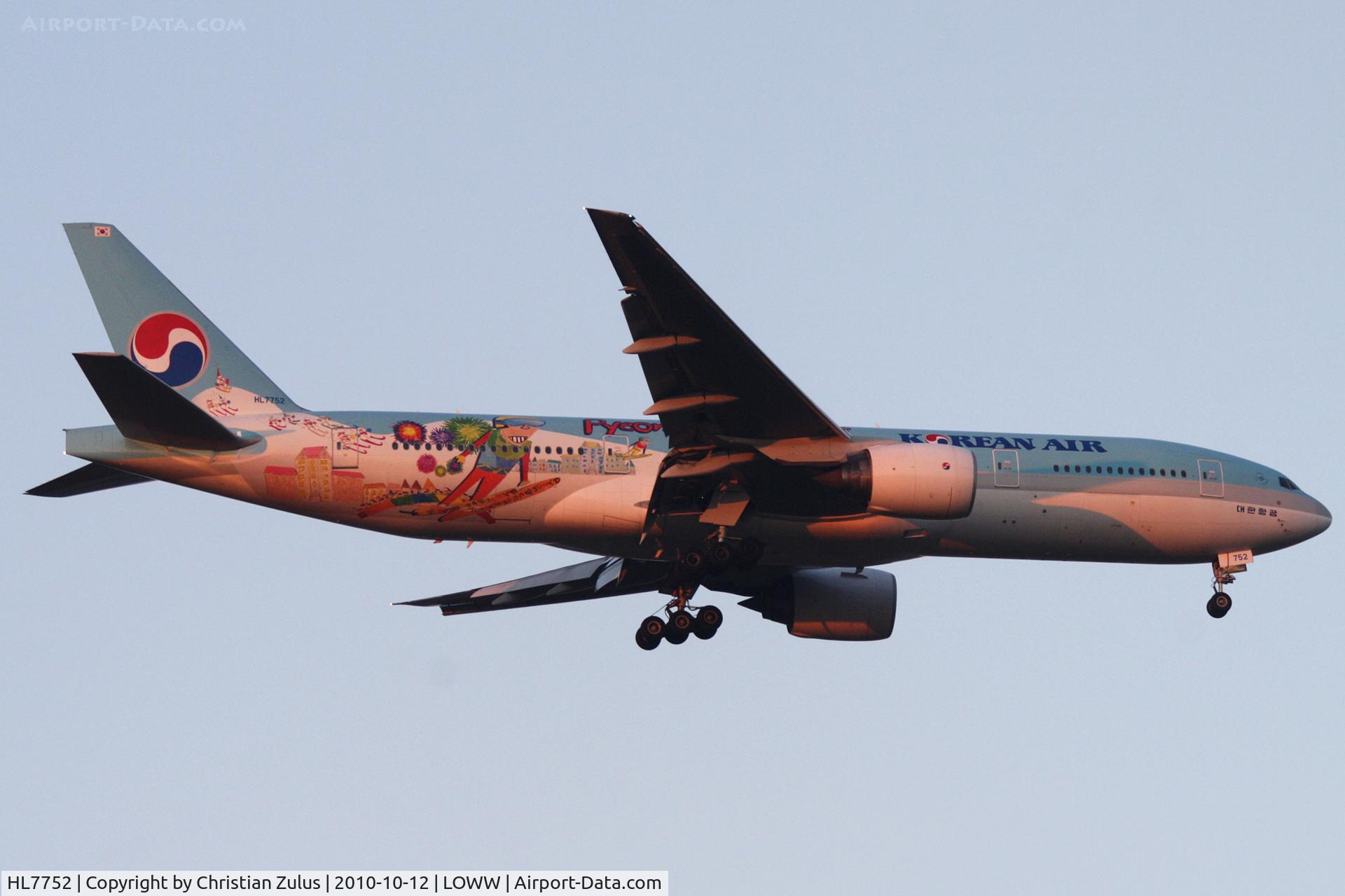 HL7752, 2007 Boeing 777-2B5/ER C/N 34211, Korean Air 
(Pyeongchang 2018 Olympic Winter Games c/s)