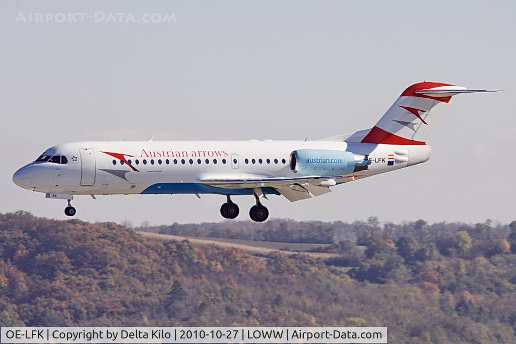 OE-LFK, 1995 Fokker 70 (F-28-0070) C/N 11555, TYR [VO] Austrian Arrows