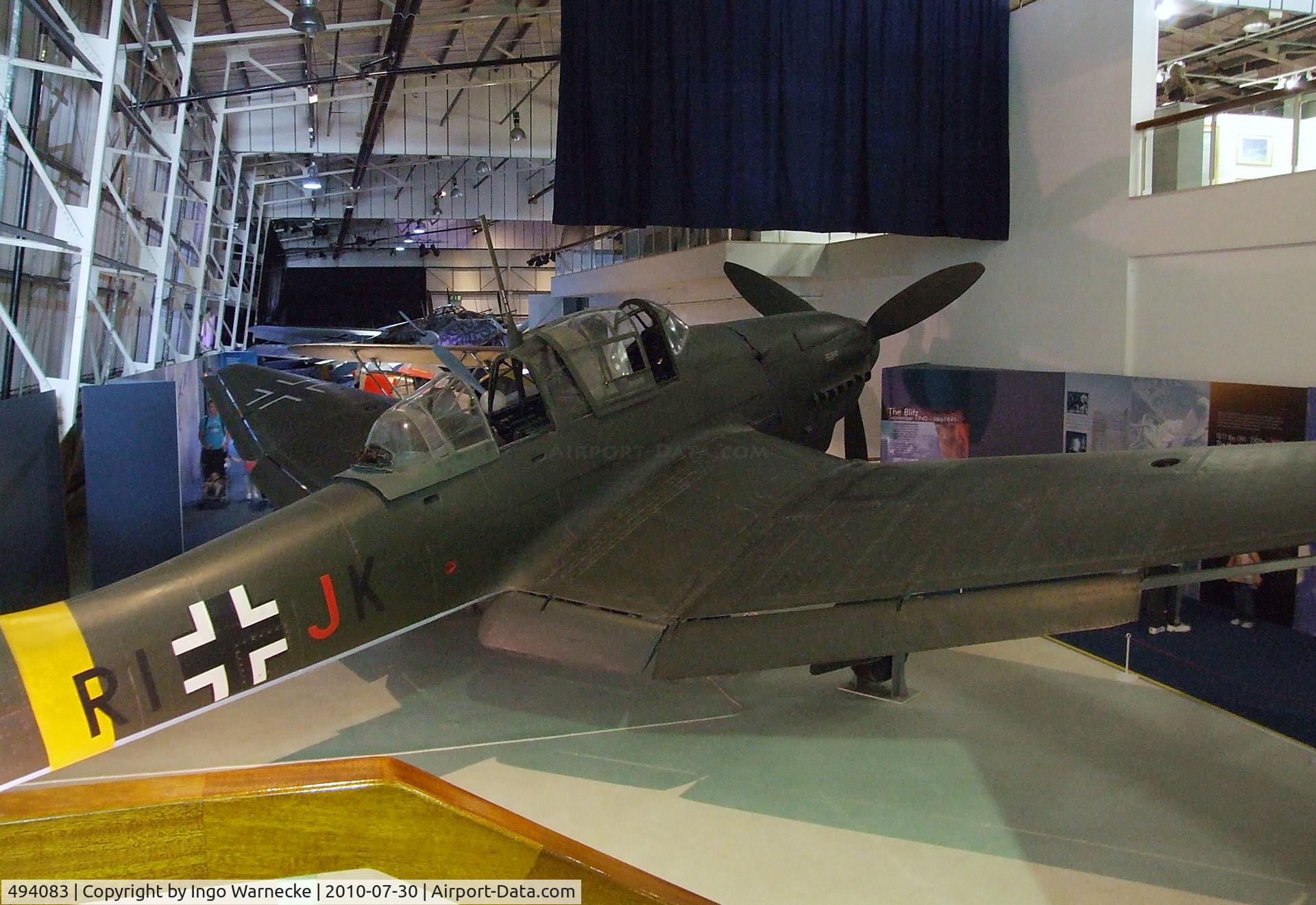 494083, 1941 Junkers Ju-87D Stuka C/N Not found 494083, Junkers Ju 87G-2 at the RAF Museum, Hendon