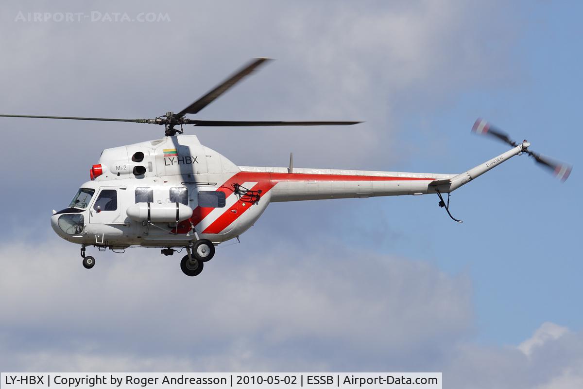 LY-HBX, Mil (PZL-Swidnik) Mi-2 C/N 542910043, Based at Bromma but not often seen flying