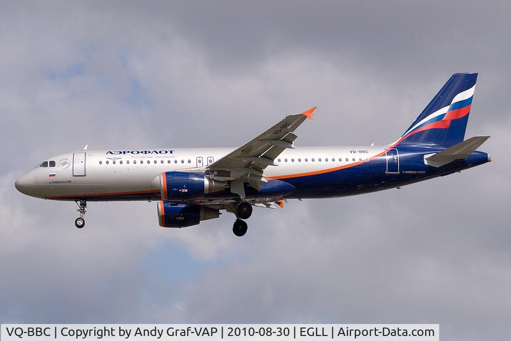 VQ-BBC, 2009 Airbus A320-214 C/N 3835, Aeroflot A320