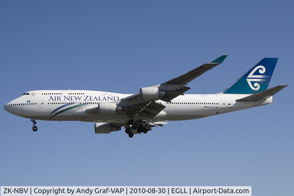 ZK-NBV, 1998 Boeing 747-419 C/N 26910, Air New Zealand 747-400