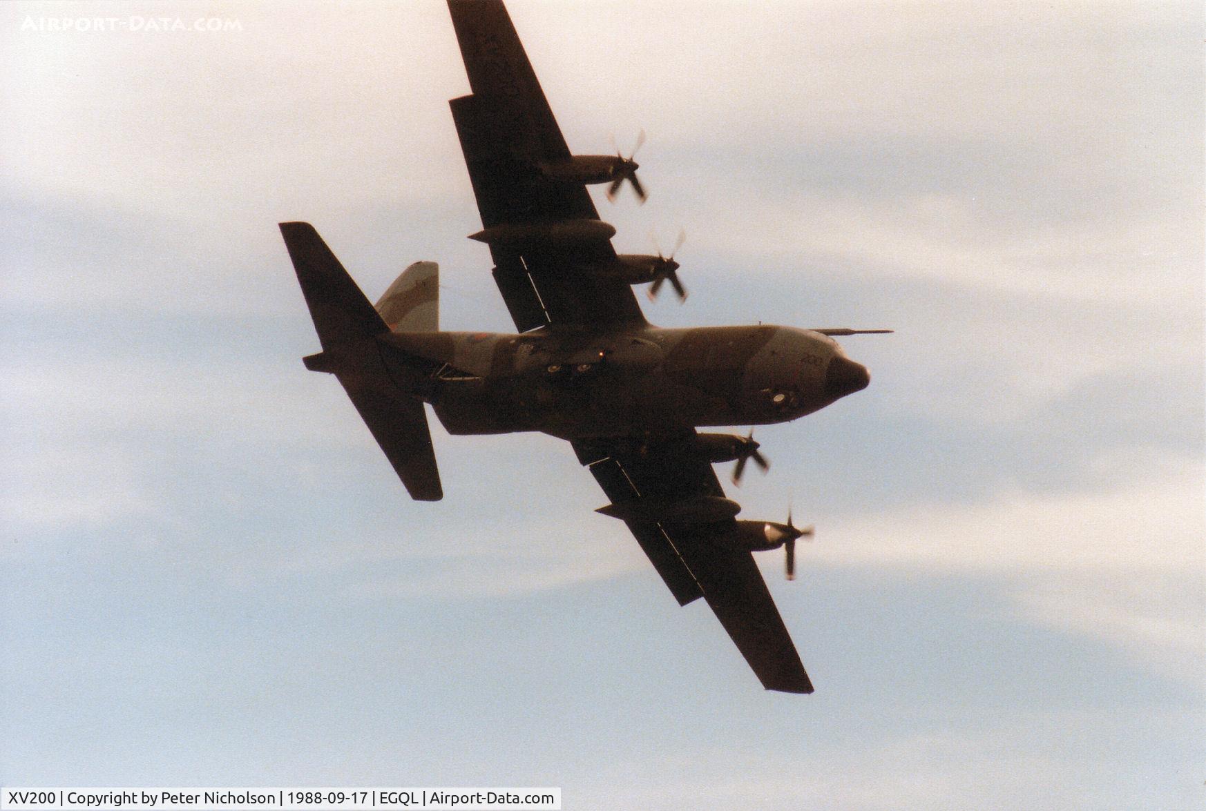 XV200, 1967 Lockheed C-130K Hercules C.1 C/N 382-4223, Hercules C.1 of 47 Squadron at RAF Lyneham on finals at the 1988 RAF Leuchars Airshow.