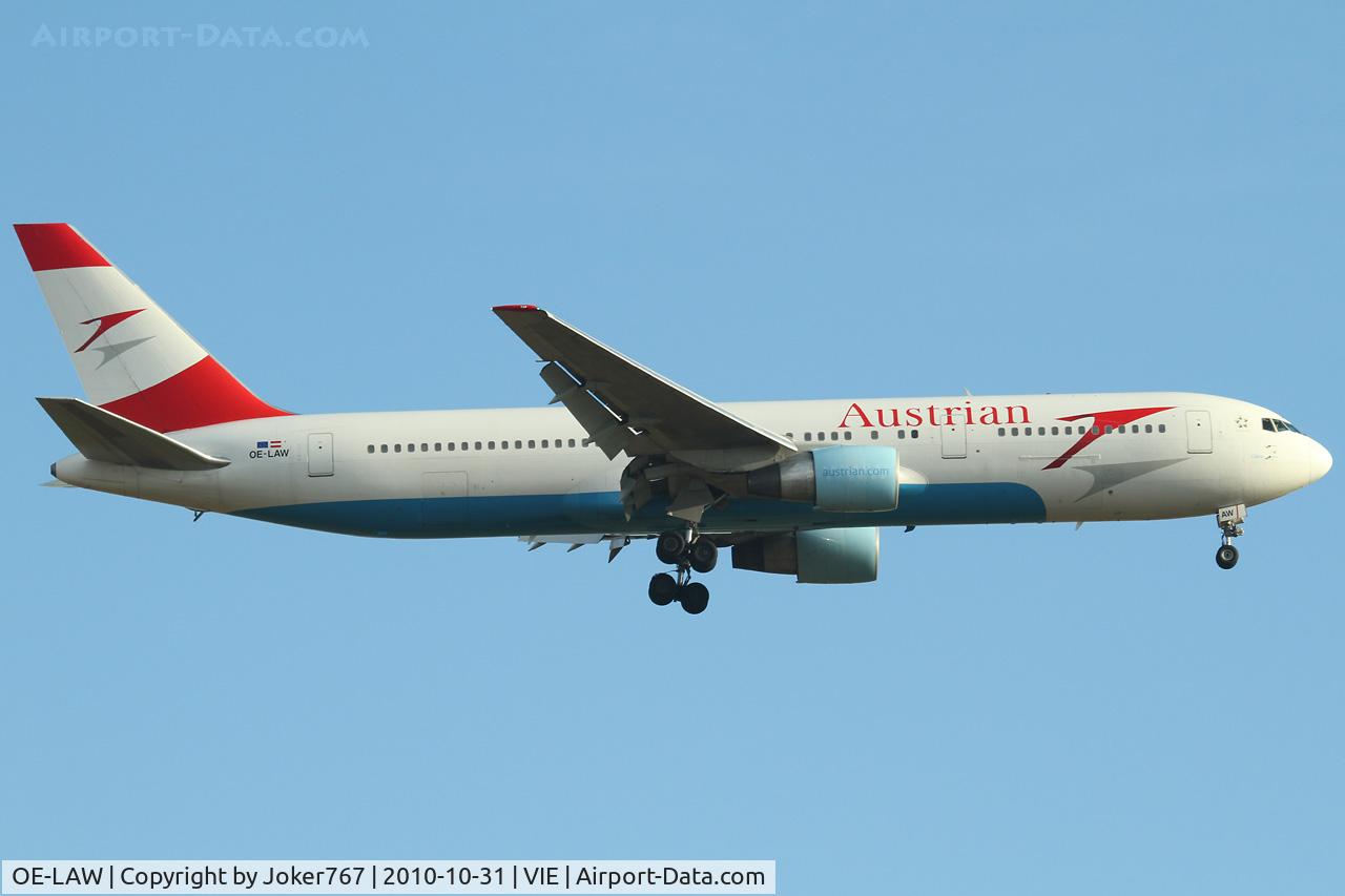 OE-LAW, 1992 Boeing 767-3Z9/ER C/N 26417, Austrian Airlines