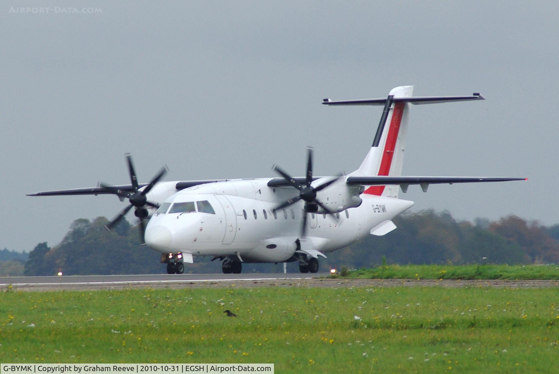 G-BYMK, 1996 Dornier 328-100 C/N 3062, About to depart.