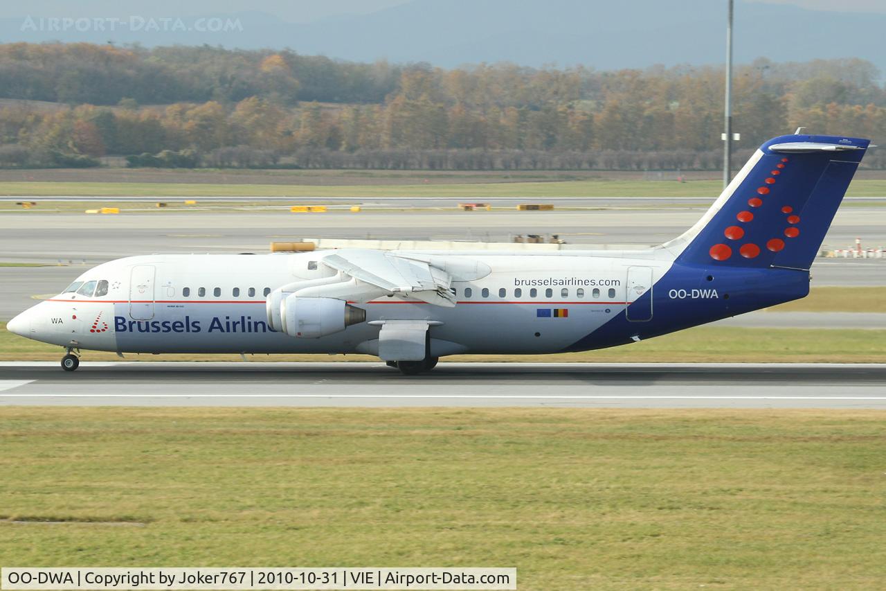 OO-DWA, 1997 British Aerospace Avro 146-RJ100 C/N E3308, Brussels Airlines