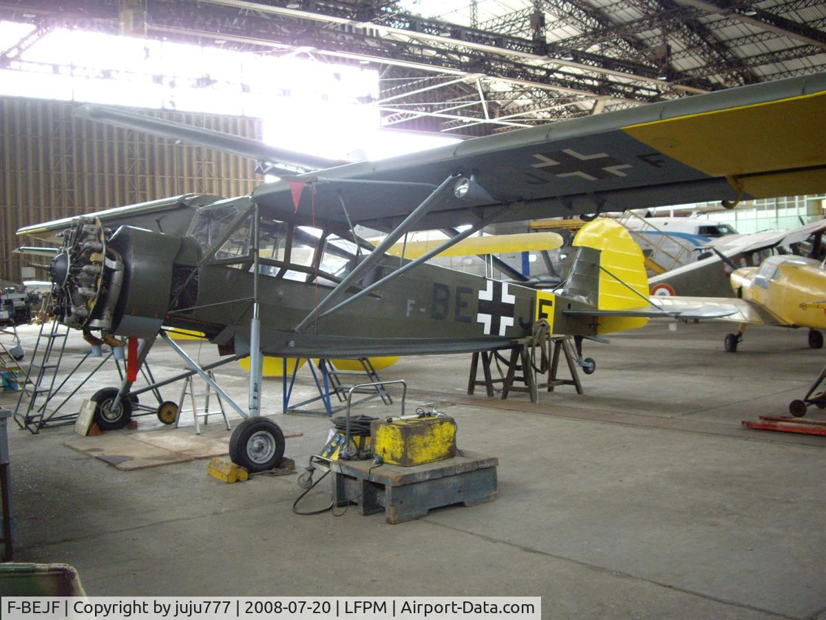F-BEJF, Morane-Saulnier MS-505 Criquet C/N 654, on preservation at Réau
