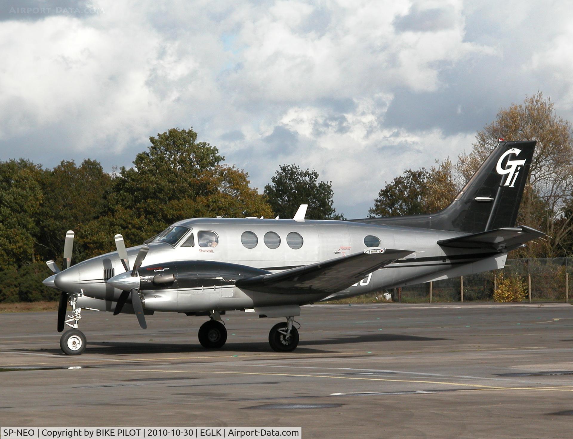 SP-NEO, 2009 Hawker Beechcraft C90GTi King Air C/N LJ-1965, Rare Polish visitor on the terminal apron