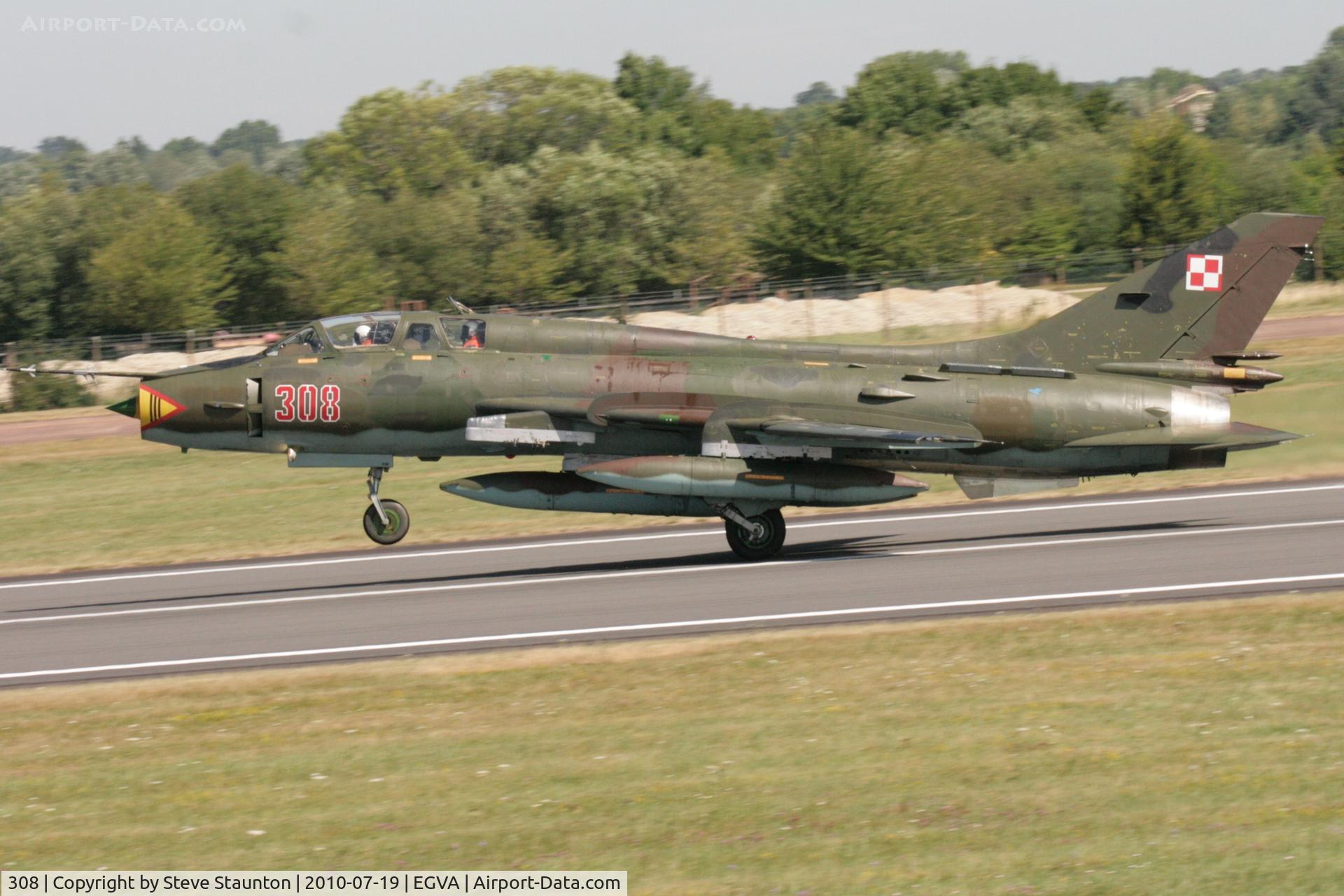308, Sukhoi Su-22UM-3K C/N 17532366308, Taken at the Royal International Air Tattoo 2010