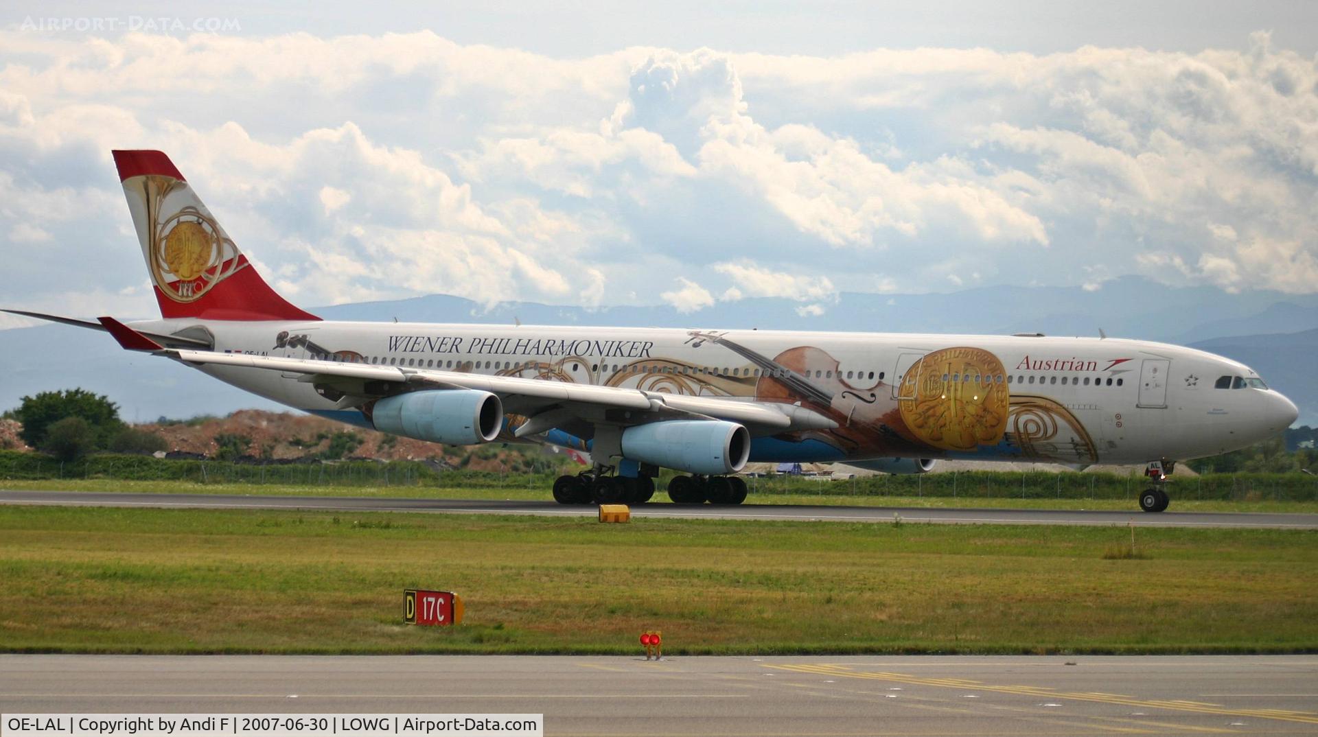 OE-LAL, 1999 Airbus A340-313 C/N 263, Philharmoniker