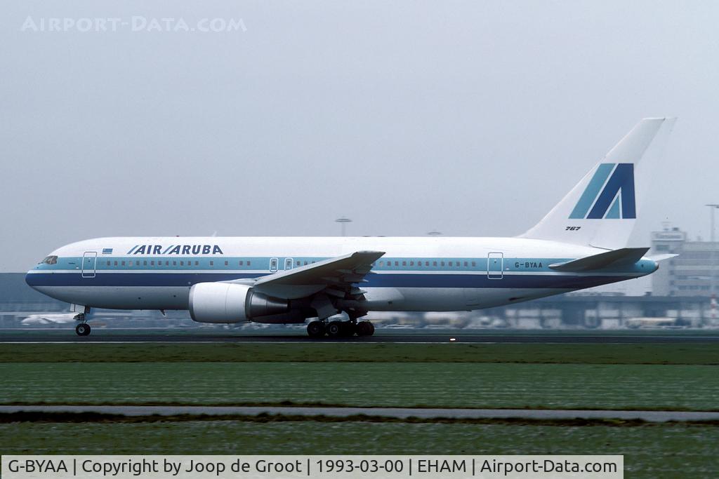 G-BYAA, 1991 Boeing 767-204 C/N 25058, leased from Britannia.