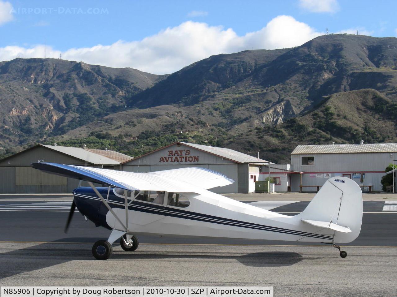 N85906, 1946 Aeronca 11AC Chief C/N 11AC-315, 1946 Aeronca 11AC CHIEF, Continental A&C65 65 Hp, holding short Rwy 22