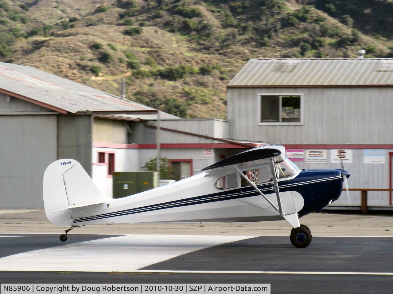 N85906, 1946 Aeronca 11AC Chief C/N 11AC-315, 1946 Aeronca 11AC CHIEF, Continental A&C65 65 Hp, takeoff roll Rwy 22