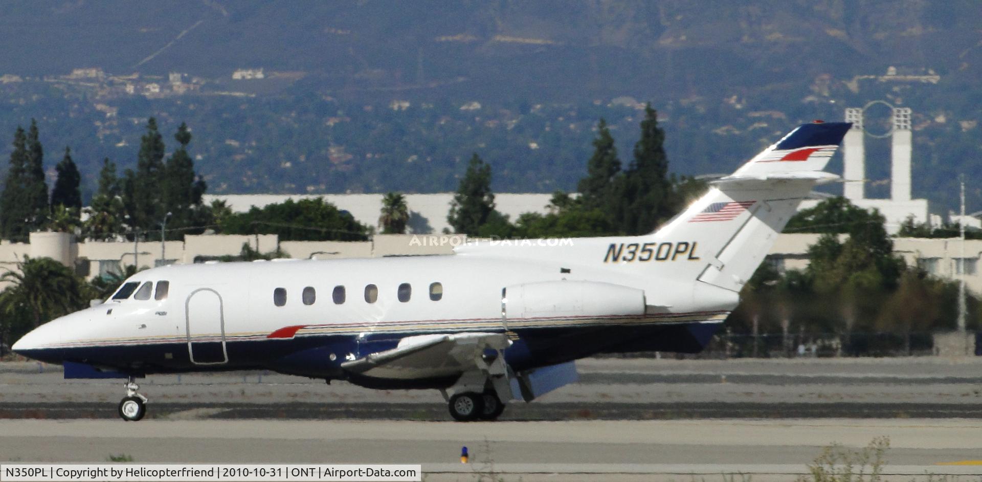 N350PL, 1982 British Aerospace HS.125-700A C/N NA0338, Rolling out from landing on runway 26L
