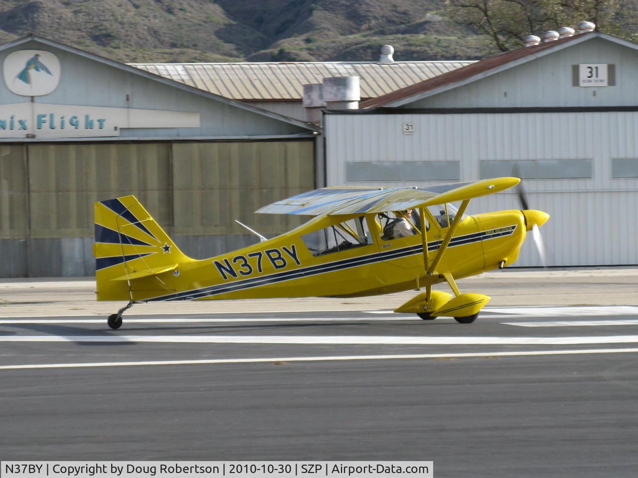 N37BY, 2004 American Champion 8KCAB Super Decathlon C/N 951-2004, 2004 American Champion 8KCAB SUPER DECATHLON, Lycoming AEIO-360 180 Hp, takeoff roll Rwy 22