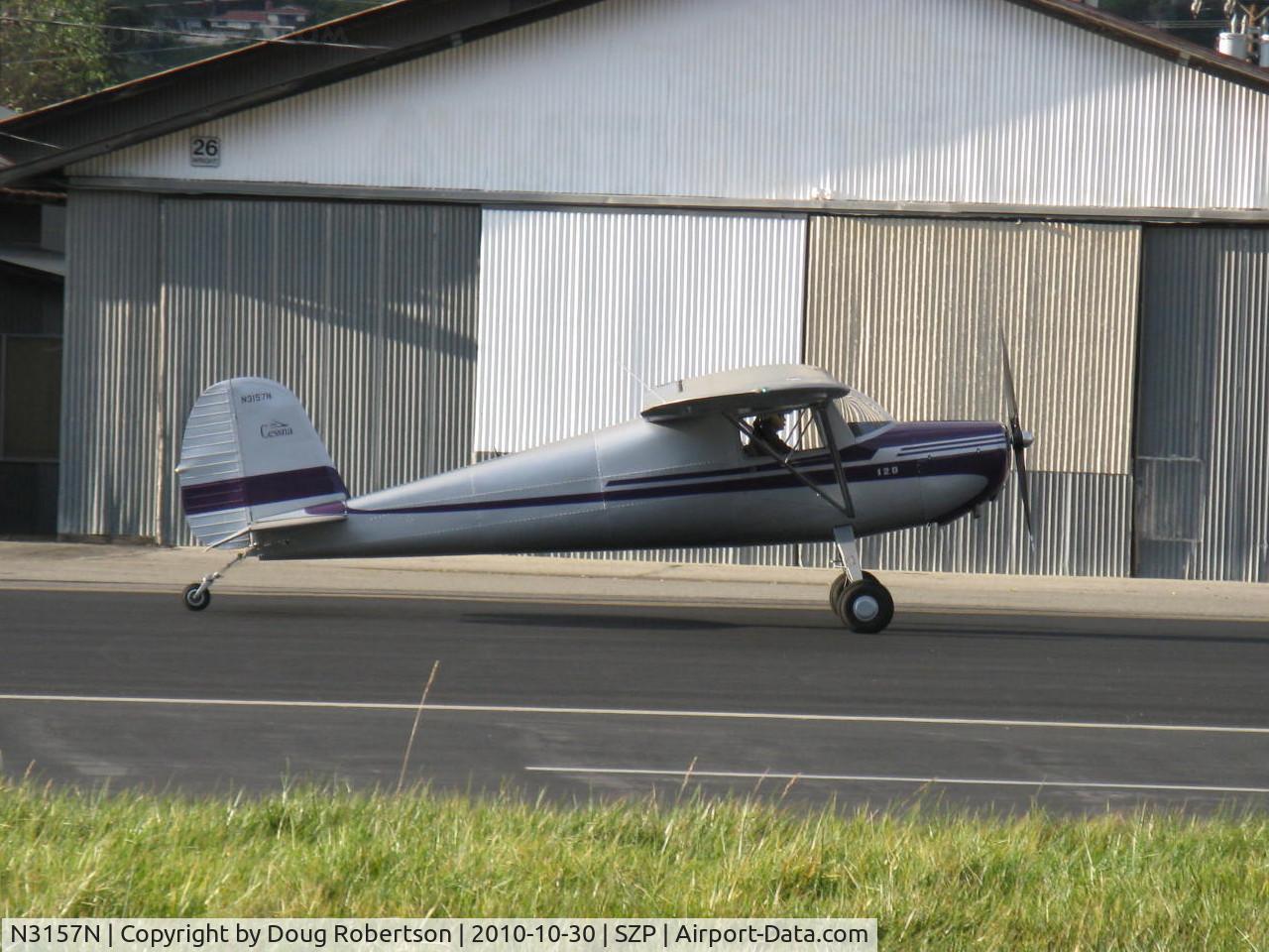 N3157N, 1947 Cessna 120 C/N 13415, 1947 Cessna 120, Continental C85 85 Hp, taxi back