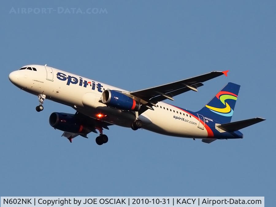 N602NK, 2010 Airbus A320-232 C/N 4264, @ KACY