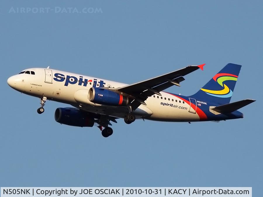 N505NK, 2005 Airbus A319-132 C/N 2485, @KACY
